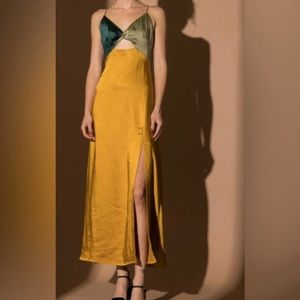 Two Tone Midi Dress - Small Women’s